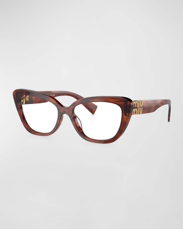 Logo Acetate & Plastic Cat-Eye Glasses