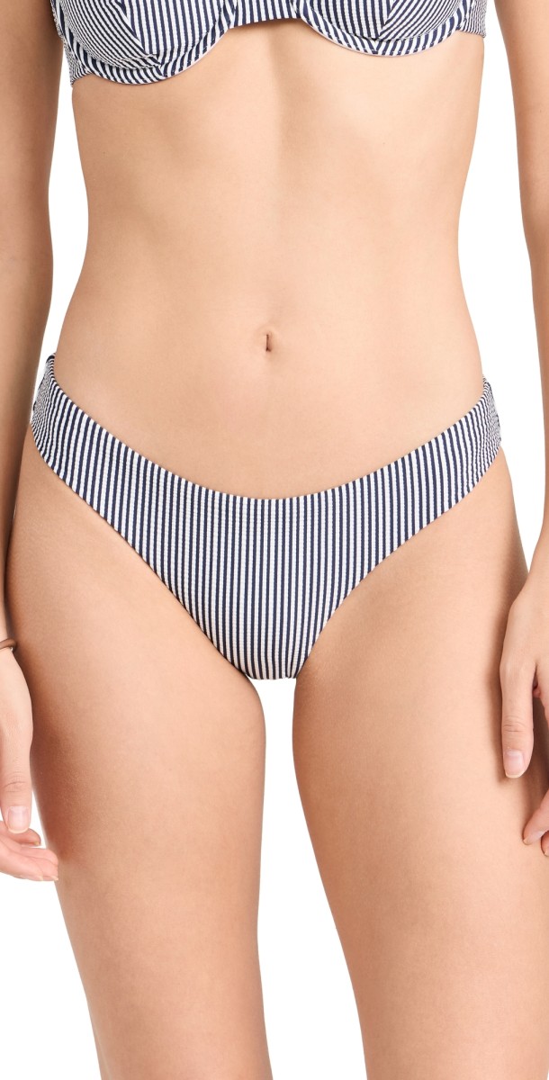 Onia Lily Bikini Bottoms Deep Navy/White
