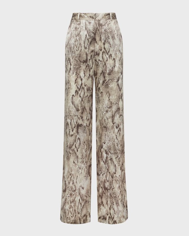 Snake Pilar Wide-Leg Pants