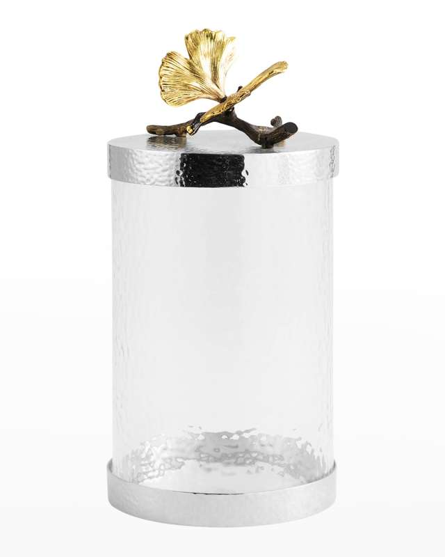Butterfly Ginkgo Canister, Medium