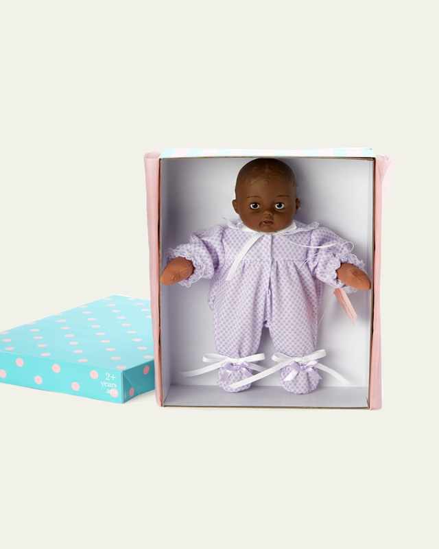 Huggum Lavender Check Doll, 12"
