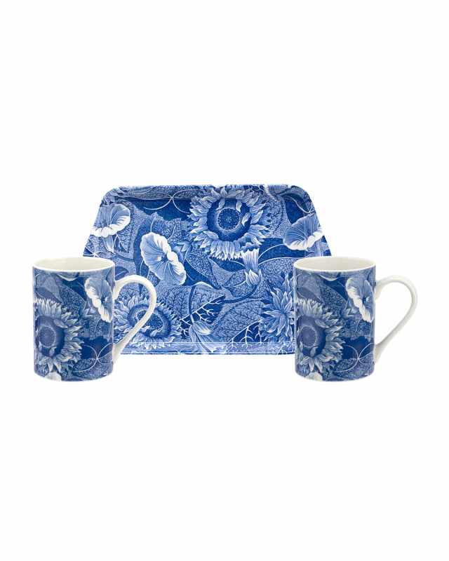 Blue Room Sunflower Melamine Tray with Mugs