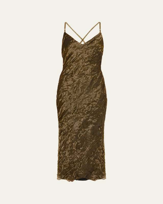 Crinkle Organza Slip Dress