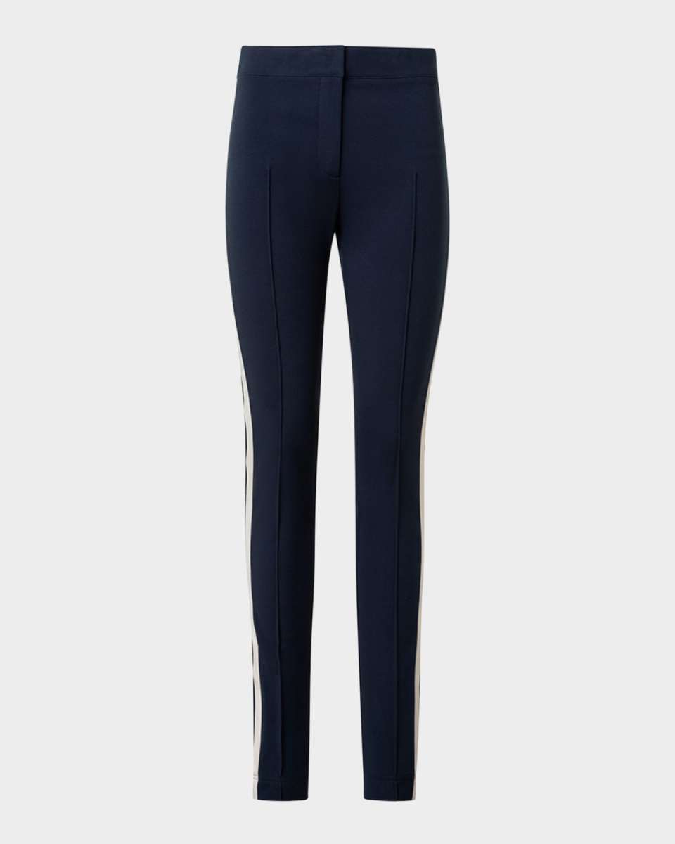 Mara Side-Stripe Slim-Leg Jersey Pants