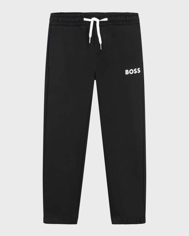 Boy's Sweatpants W/ Contrast Logo, Size 14-