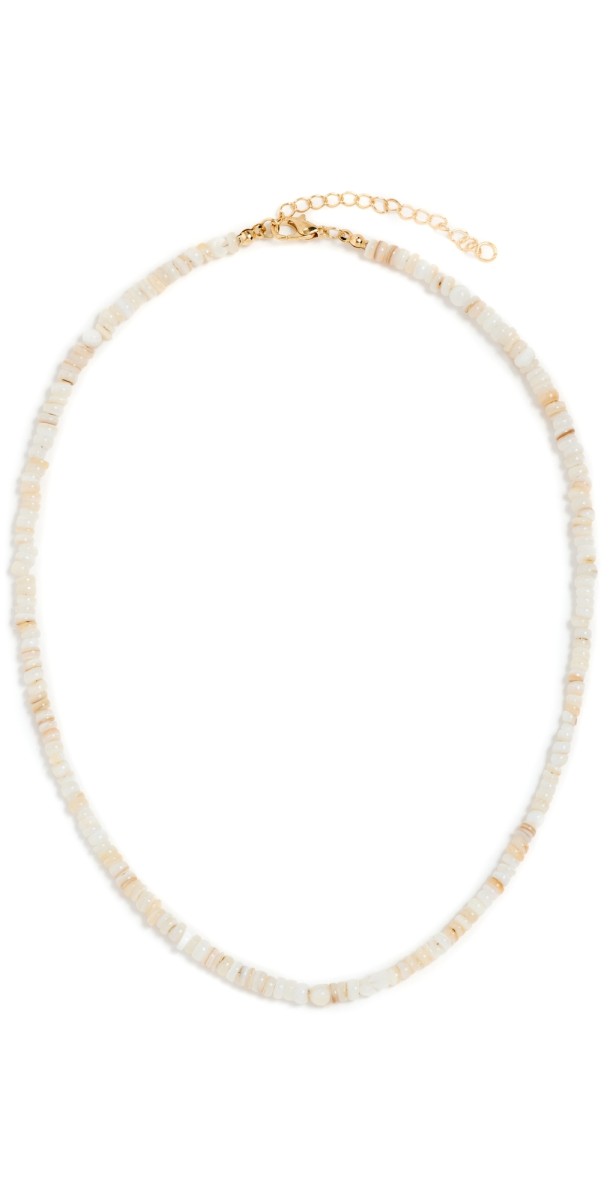 SHASHI Heishi Necklace Ivory