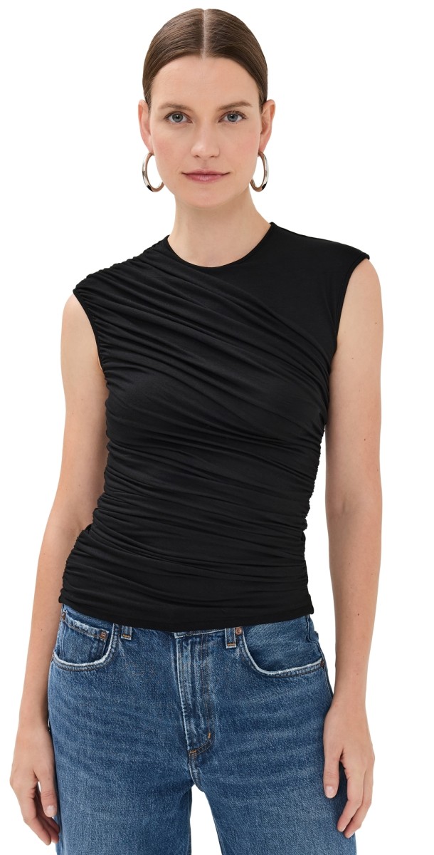 AGOLDE Ester Twist Tank Black
