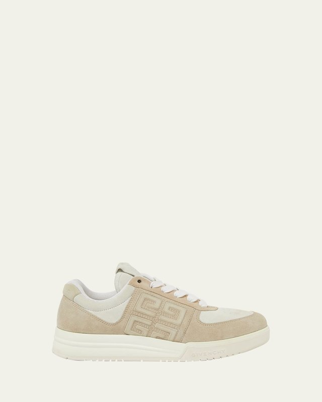 G4 Mixed Leather Low-Top Sneakers