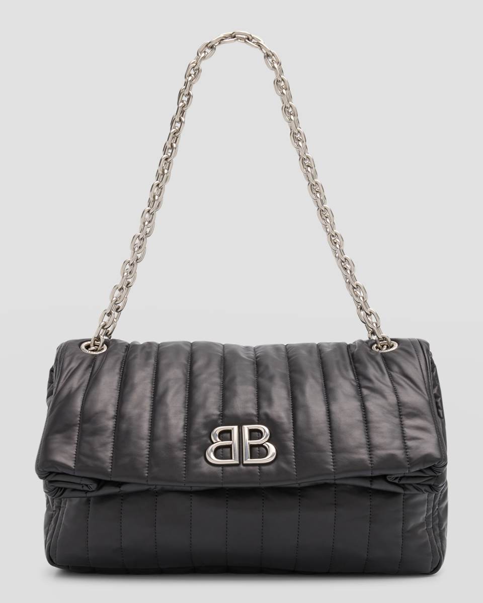Monaco Medium Quilted Chain Shoulder Bag