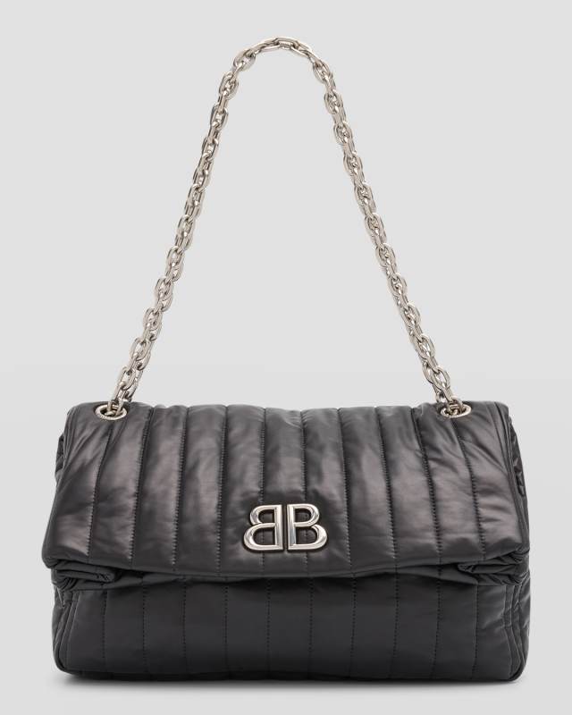 Monaco Medium Quilted Chain Shoulder Bag