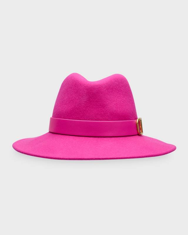 V-Logo Wool Fedora