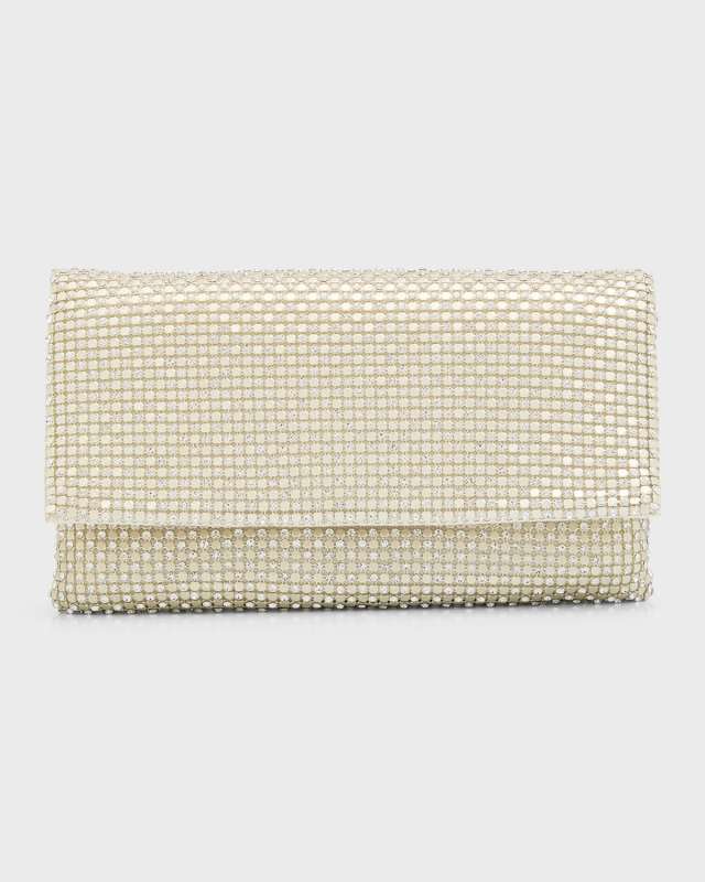 Aurora Crystal Pouchette Top-Handle Bag