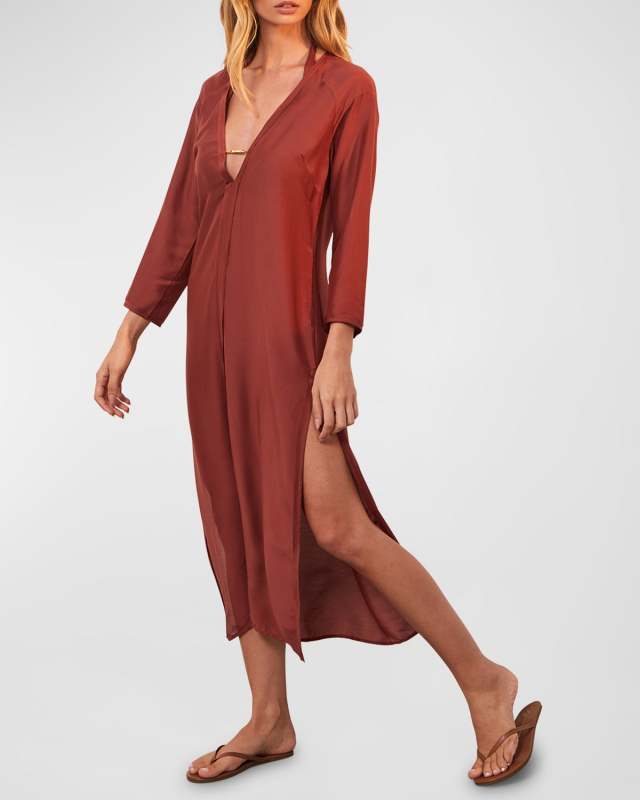 Solid Julie Caftan Coverup