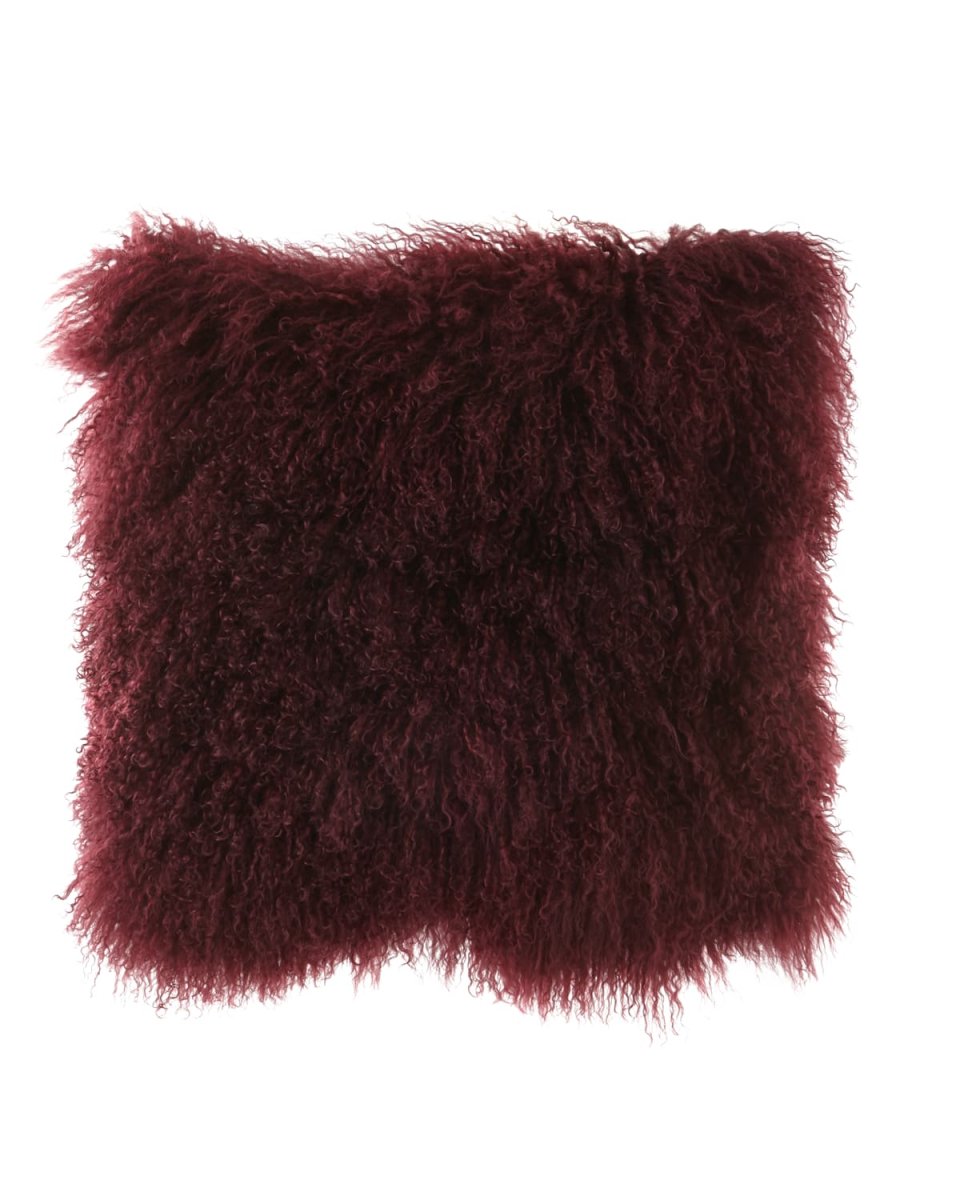 Tibetan Lamb Pillow, Cabernet