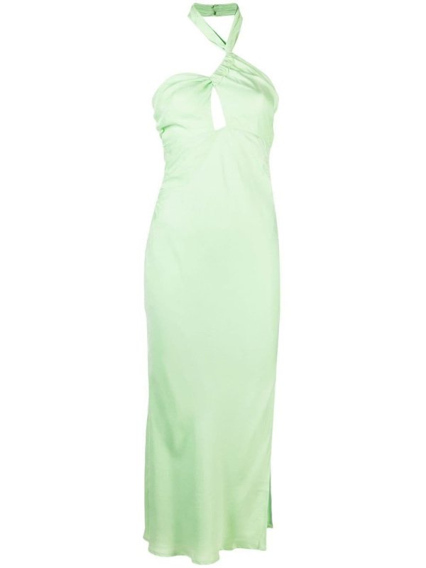 cut-out detail halterneck dress