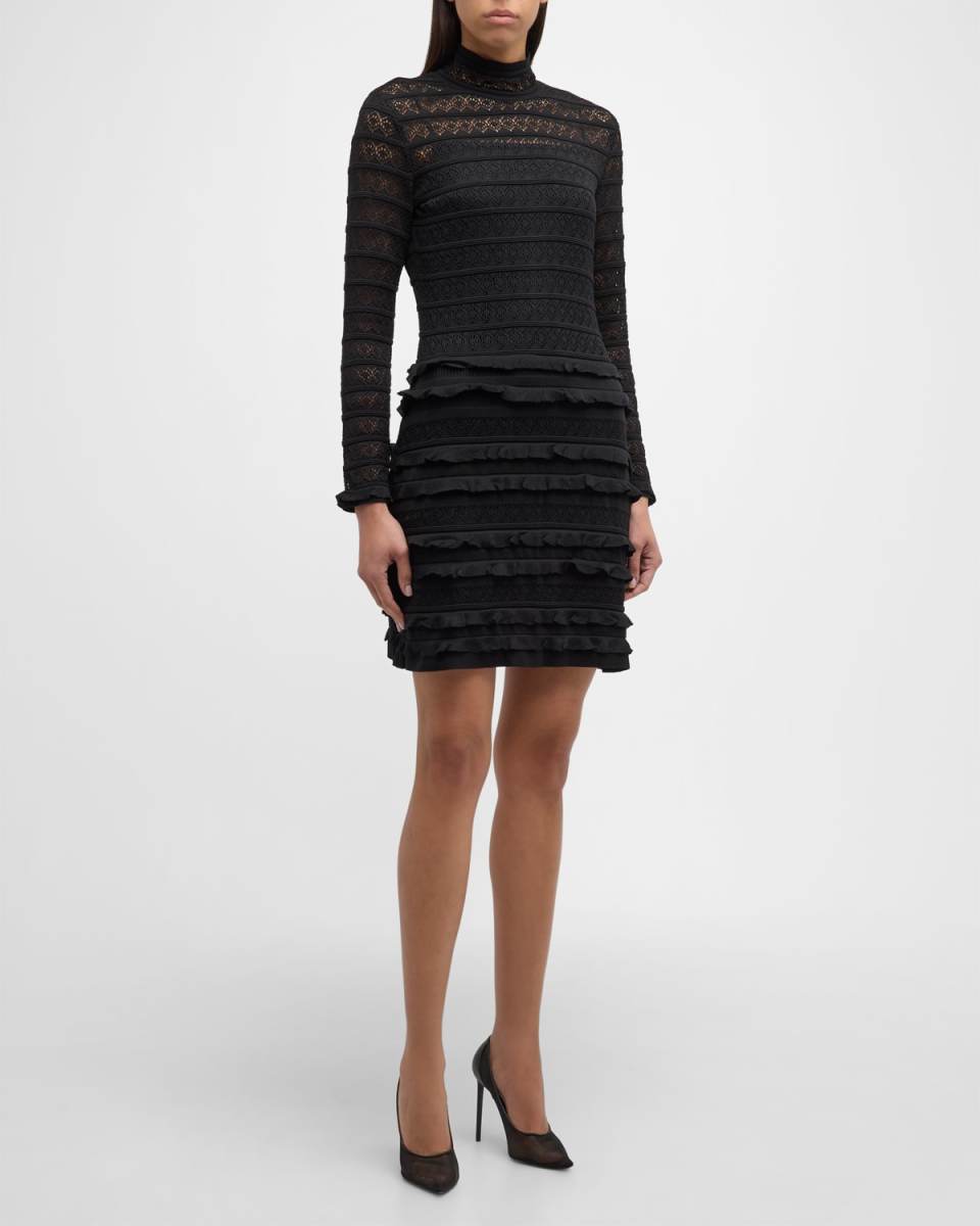 Knit Turtleneck Mini Dress