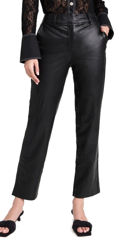 Commando Faux Leather Full Length Trousers Black