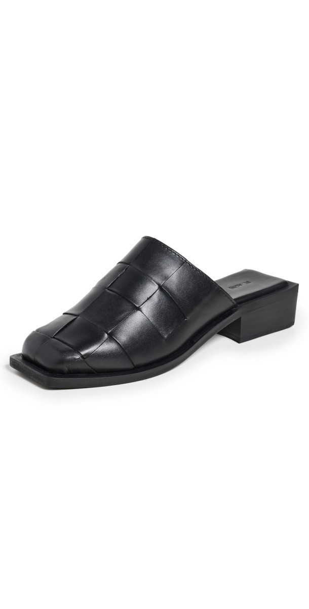 St. Agni Woven Mules Black