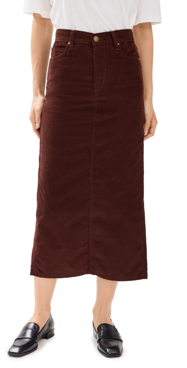 THE GREAT. The Column Skirt Cinnabar