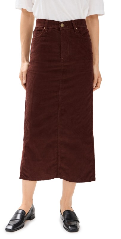 THE GREAT. The Column Skirt Cinnabar