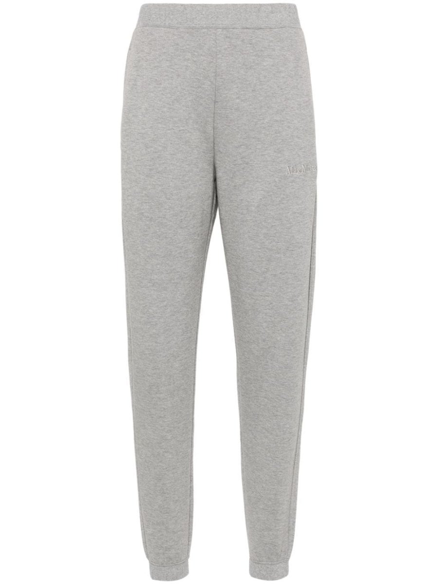 logo-embroidered mélange track pants