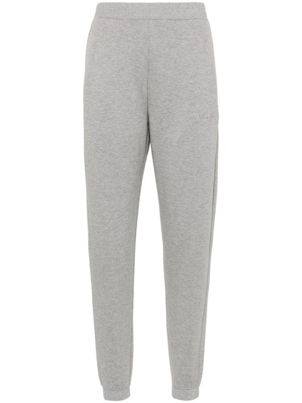 logo-embroidered mélange track pants