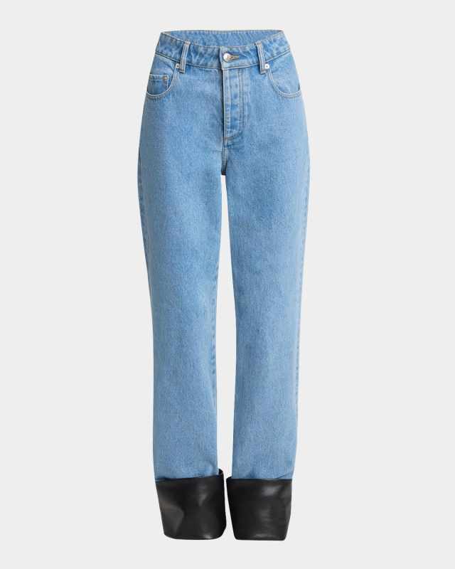 Raynee Jeans with Alt-Leather Cuffs