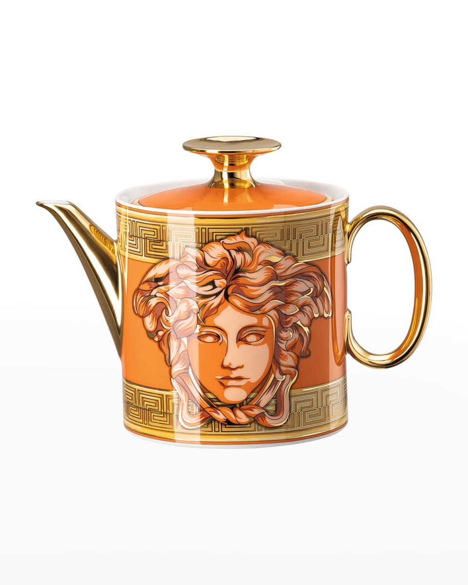 Medusa Amplified Orange Coin Tea Pot