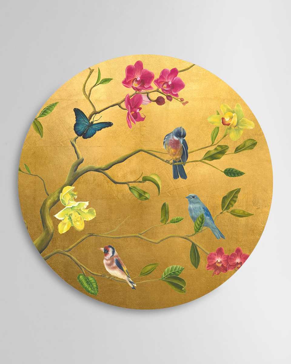 "Gilded Minutes II" Framed Giclee by Bella Lane, 40" x 40"