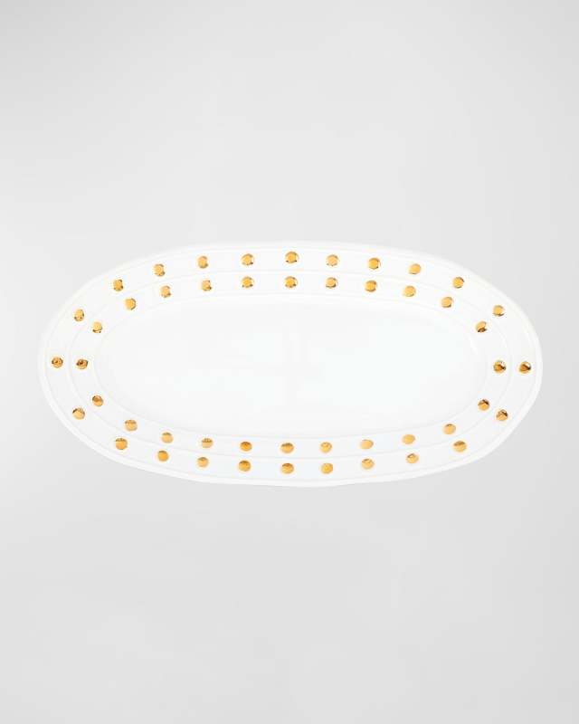 Medici Gold Narrow Oval Platter