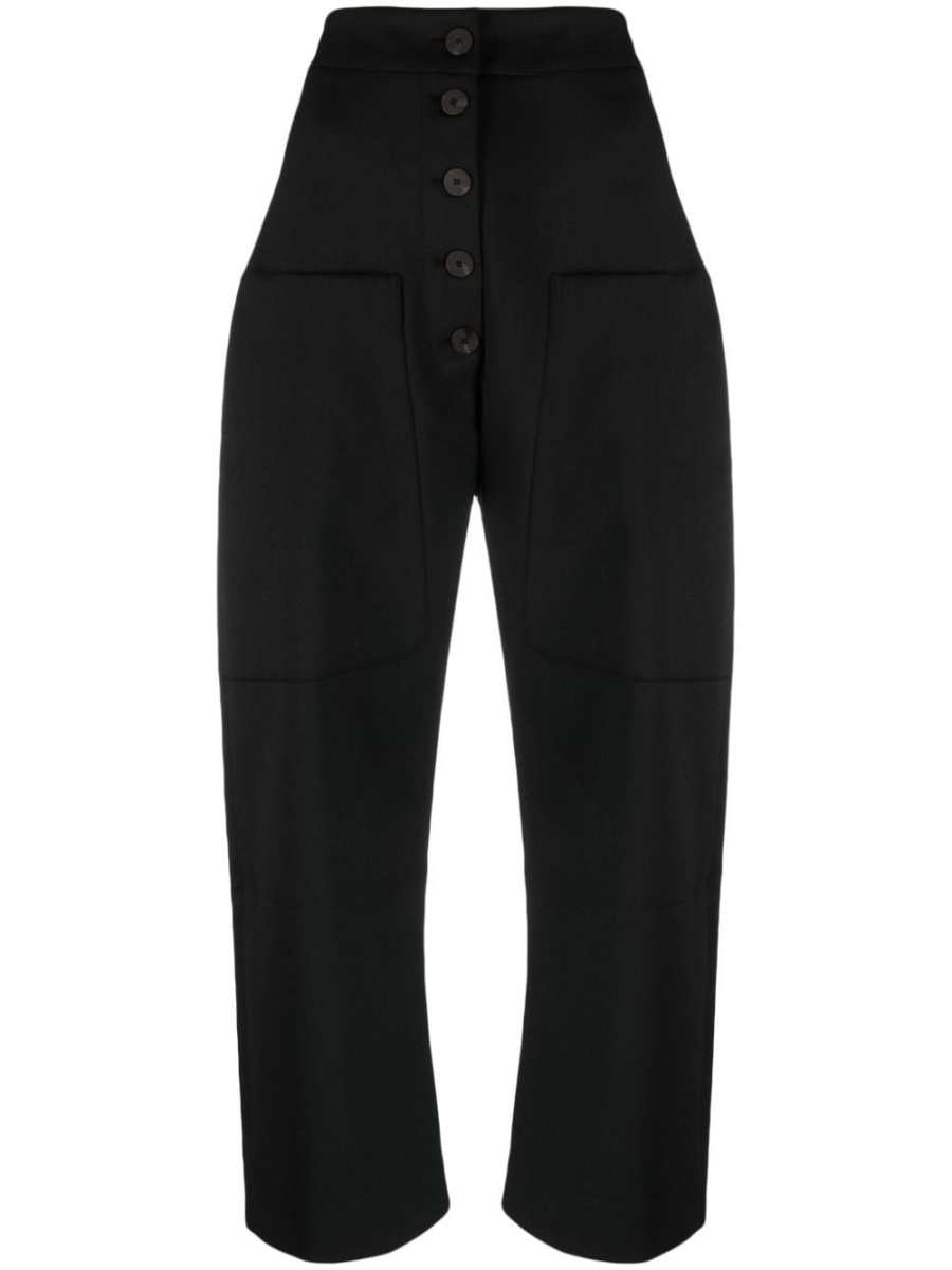 straight-leg cropped trousers
