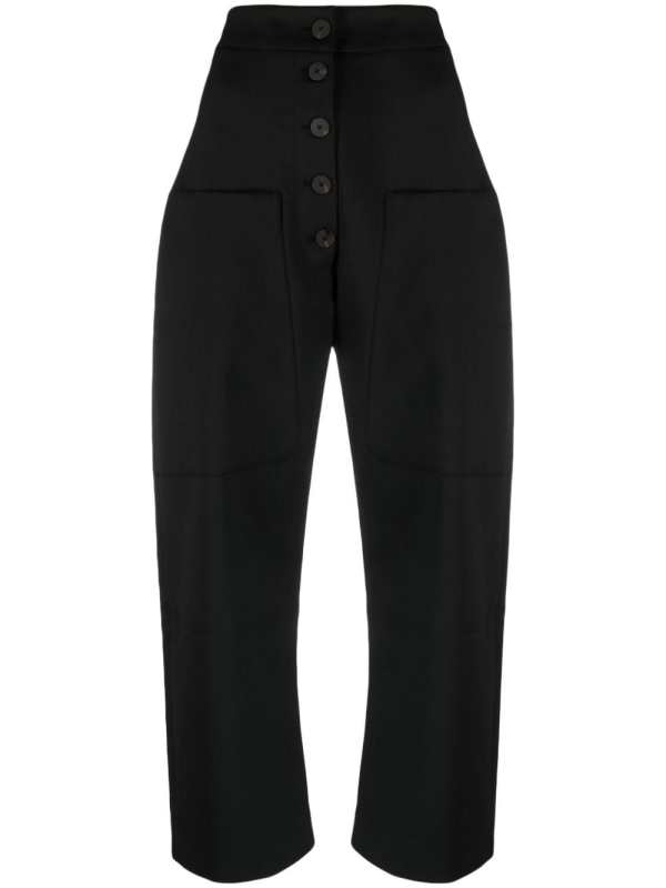 straight-leg cropped trousers