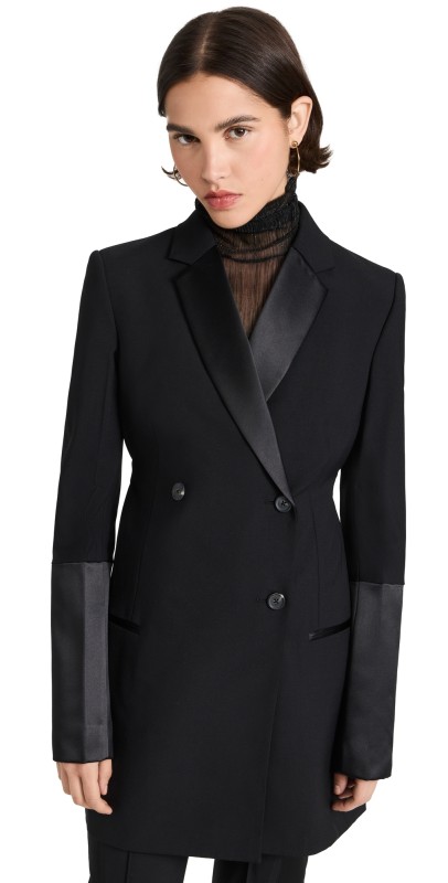 Helmut Lang Stretch Tuxedo Jacket Black