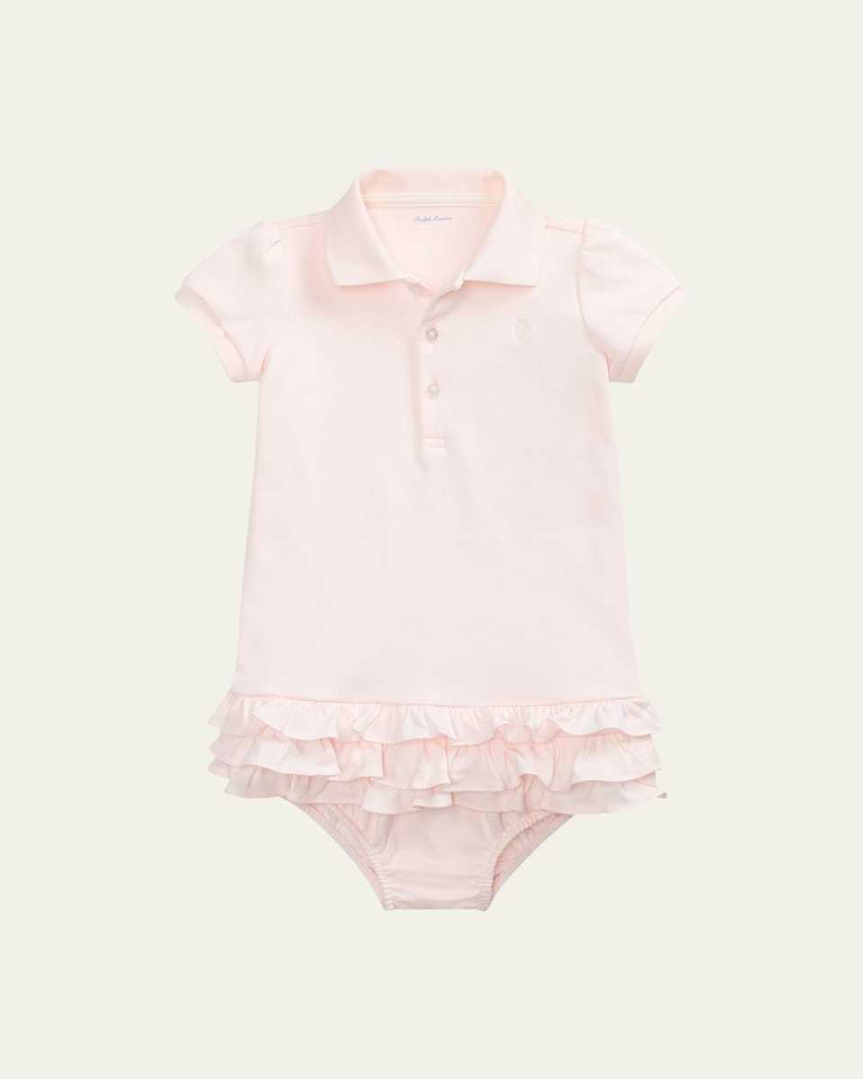 Cupcake Ruffle Hem Polo Dress With Bloomers, Size 6M-18M