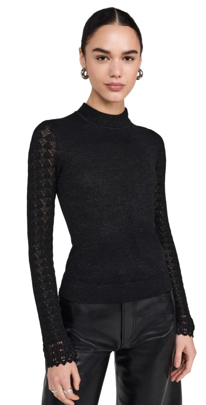 PAIGE Stephanie Top Black Sparkle