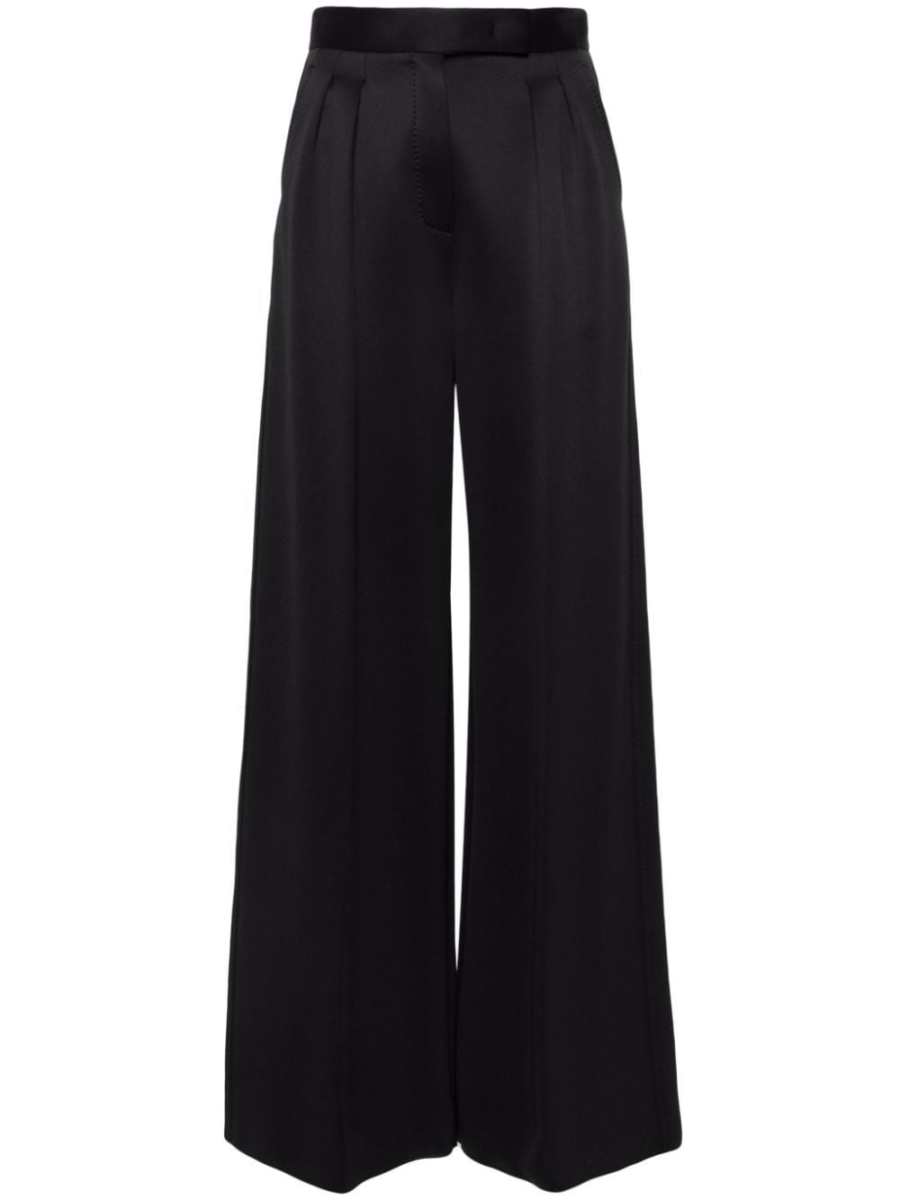 pleated wide-leg trousers