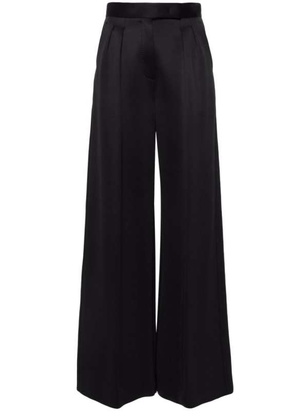 pleated wide-leg trousers