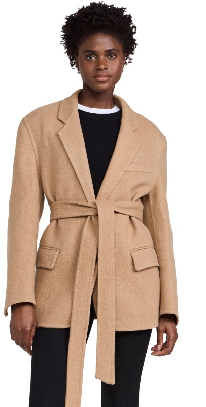 RECTO Single Breasted Oversized Jacket Camel
