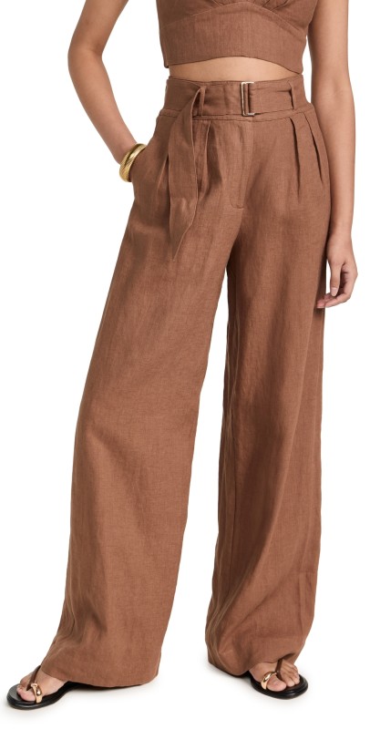 HEVRON Alina Pants Pecan