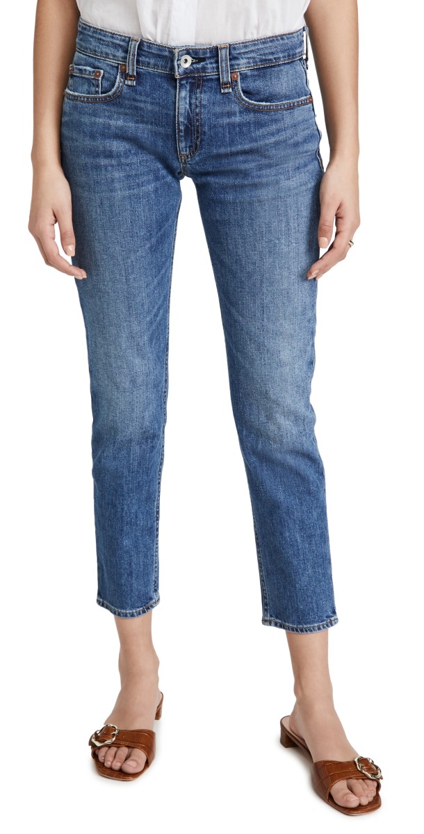 rag & bone Dre Low Rise Slim Boyfriend Jeans Julienne