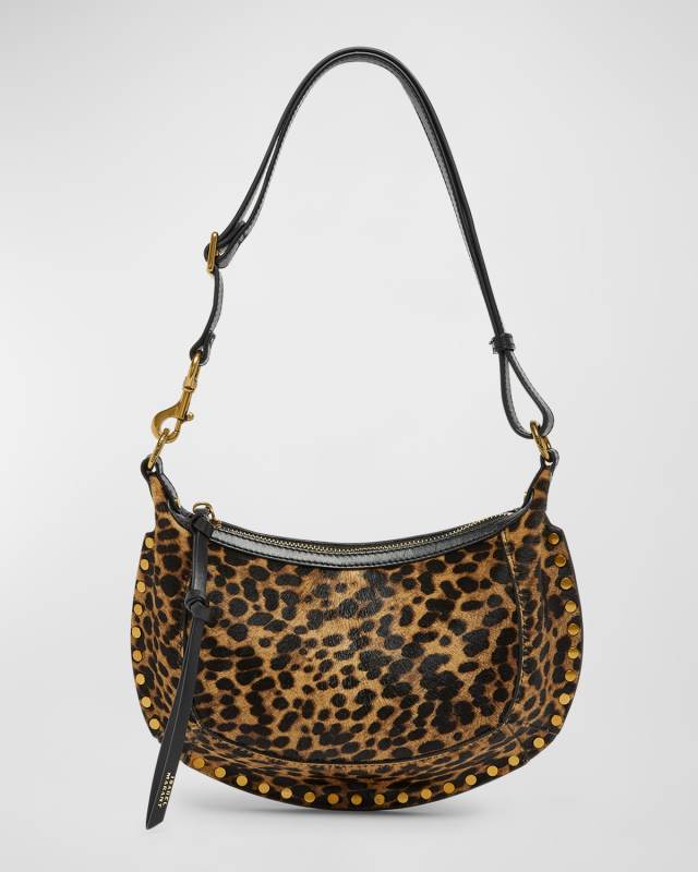 Oskan Moon Cheetah Calf Hair Shoulder Bag