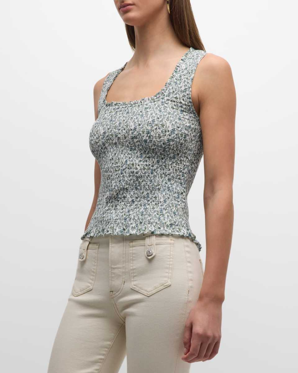 Needham Floral Smocked Tank Top