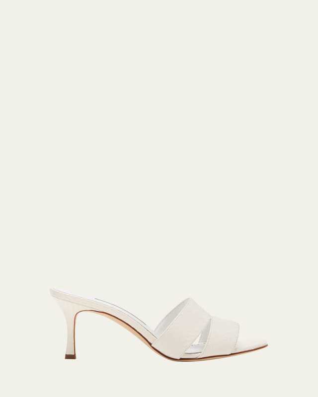 Iacopo Snake-Embossed Mule Sandals