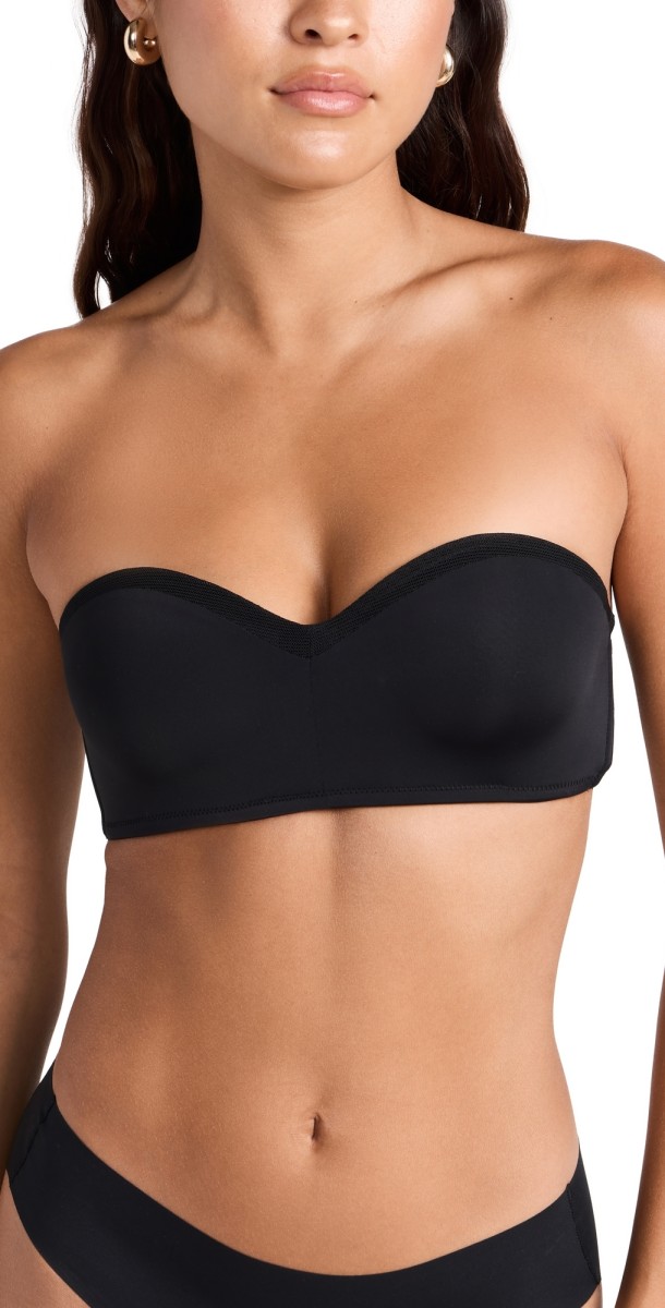 LIVELY The No Wire Strapless Bra Jet Black