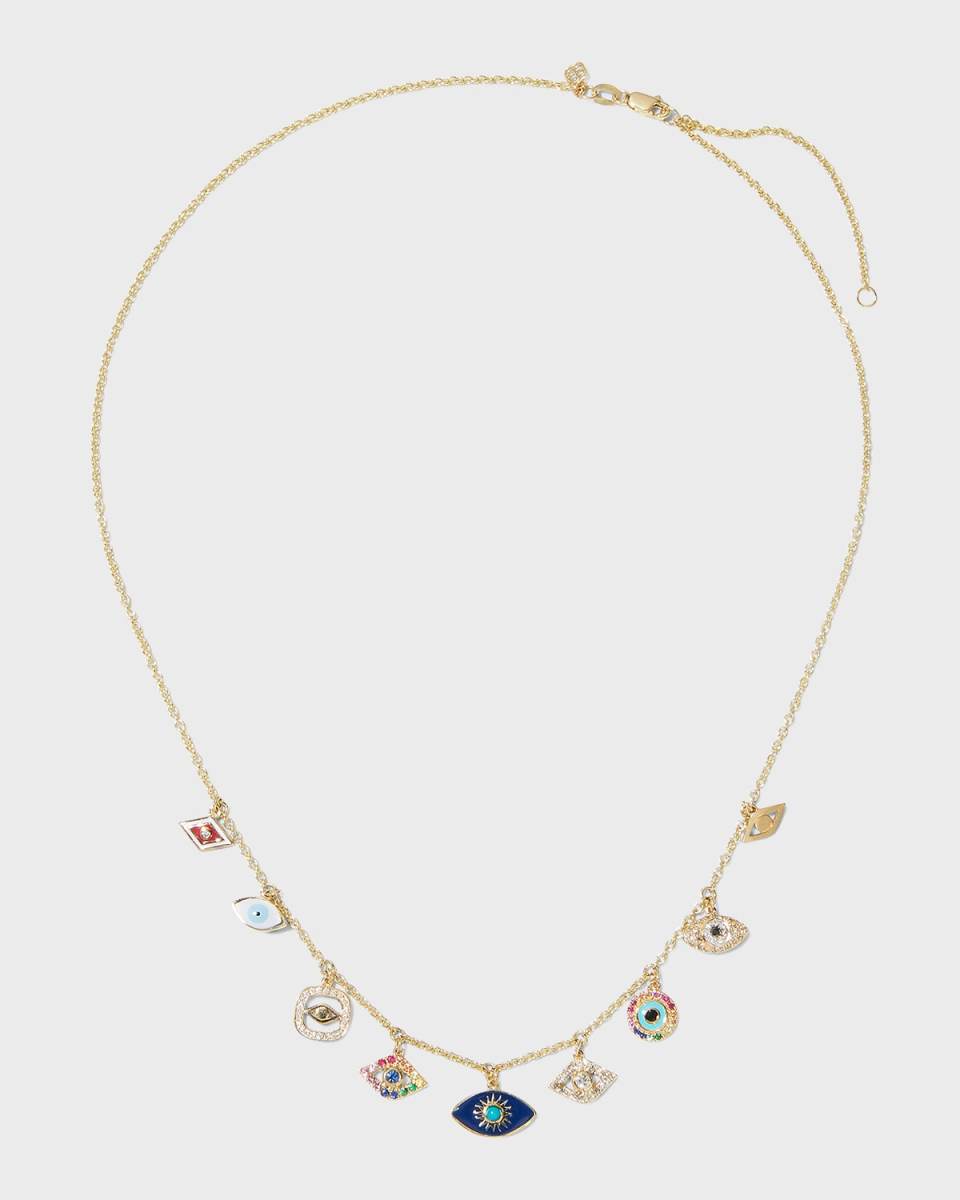 Yellow Gold Multi-Eye Necklace