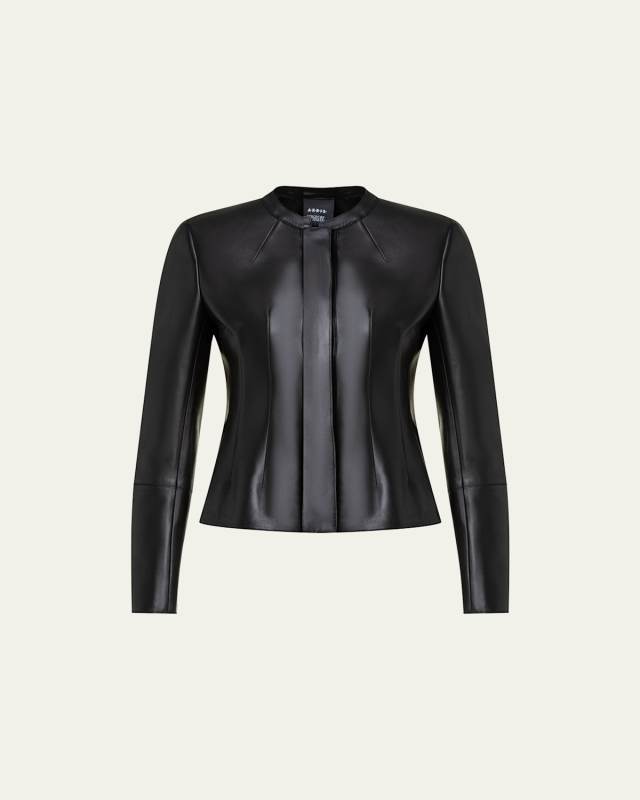 Aniella Leather Short Jacket