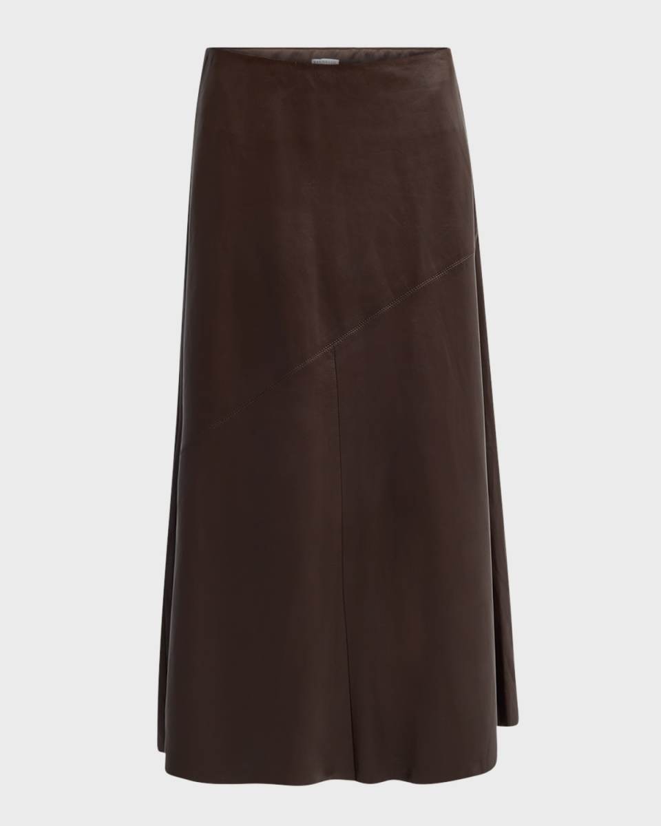 Glove Leather A-Line Maxi Skirt