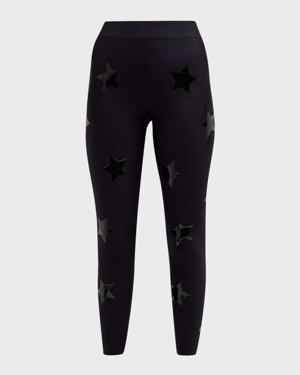 Lux Knockout Star-Print Ankle Leggings