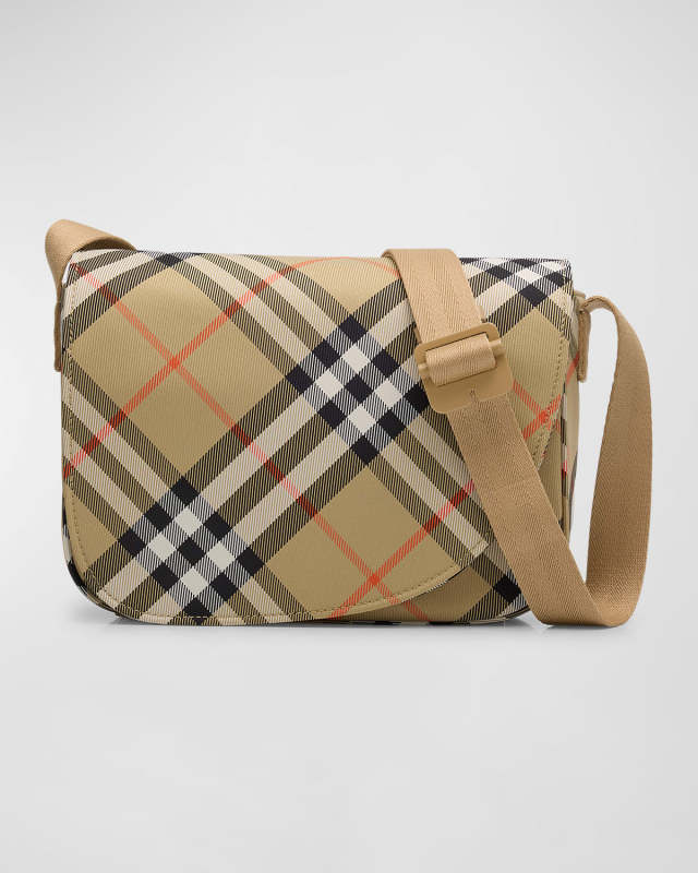 Girl's Check-Print Messenger Bag