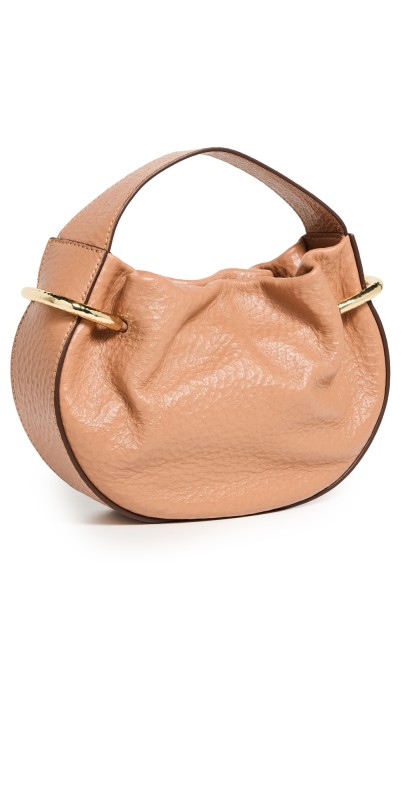 Ulla Johnson Tilda Ruched Mini Bag Pecan Brown